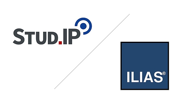 Logos der Lernmanagementsysteme Stud.IP und ILIAS